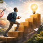 Climbing towards enlightenment at dusk