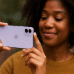 Women taking a picture with the Iphone 17