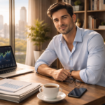 Casual professional in a modern workspace