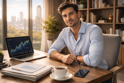 Casual professional in a modern workspace