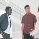 Men listen and commanding respect