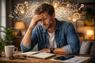 Overwhelmed by swirling thoughts and ideas Overwhelmed by swirling thoughts and ideas